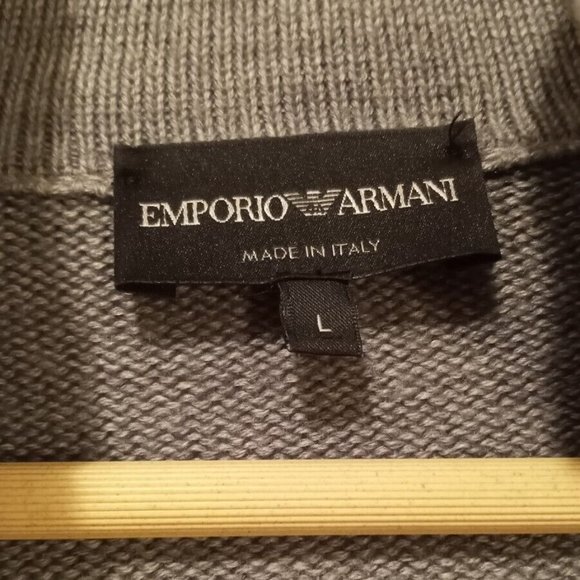 EMPORIO ARMANI - Full zip tri-color cardigan - Sz M-L - Picture 11 of 16